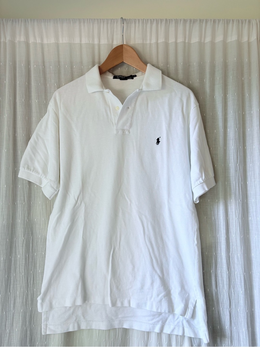 Vintage Polo by Ralph Lauren White Short-Sleeve Polo with Navy Pony